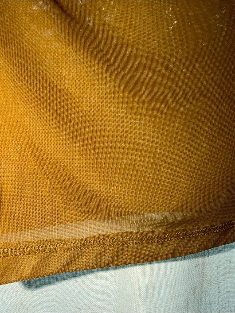 Maeve by Anthropology Women's Small Lace Mock-Neck Top in Mustard
